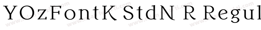 YOzFontK StdN R Regular字体转换
